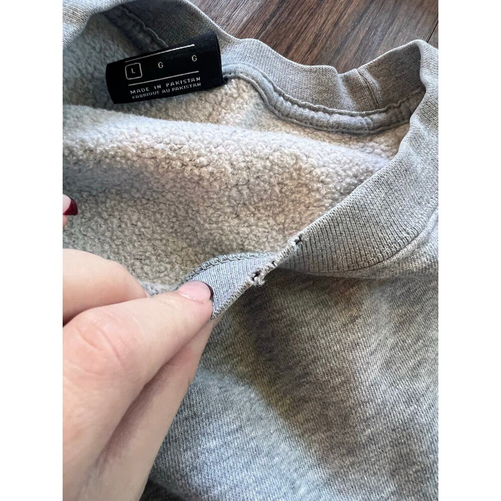 Nike Sportswear Gray Cropped Slouchy Oversized Crewneck Sweatshirt - Picture 6 of 6